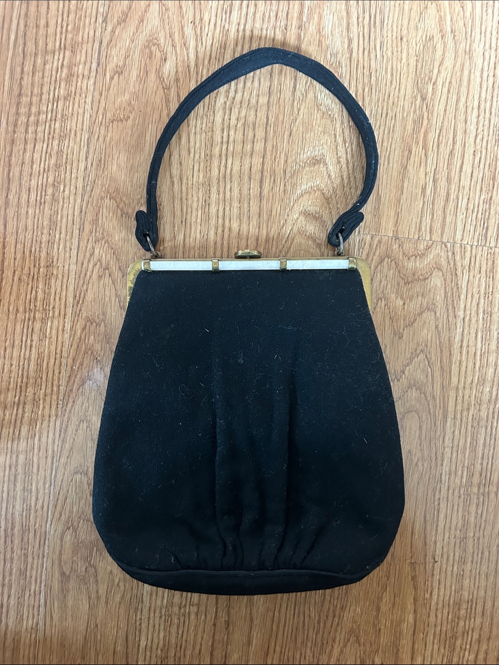 Classic Black Evening Handbag with Top Handle